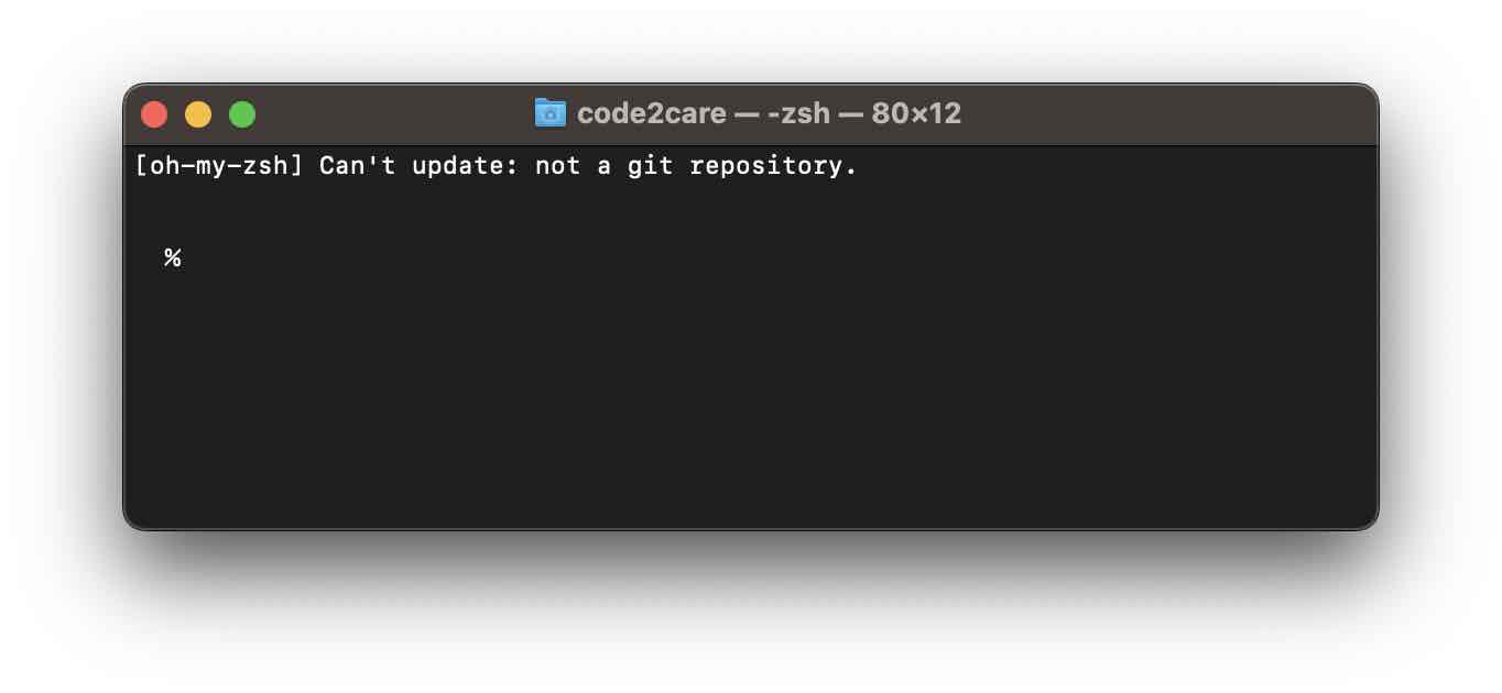 oh-my-zsh - Cant update- not a git repository